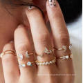 Shangjie OEM Anillo Retro Ring Set Boho Alloy Rings sets pour tous les doigts des anneaux gothiques cool